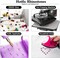 MEIBITE 6796PCS Shiny Black Hotfix Rhinestones Crystal Stones Glass for Fabric Clothes Shirts Sparkly Flat Back Round with Tweezers and Picking Pen (SS6~SS30 Set)